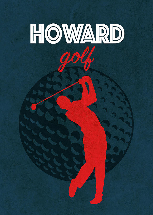 Howard University Mixed Media - Howard University College Golf Sports Vintage Poster by Design Turnpike