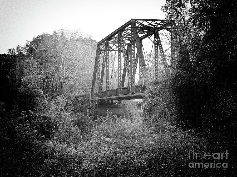 Howe Truss Train Trestle In Black And White Photograph