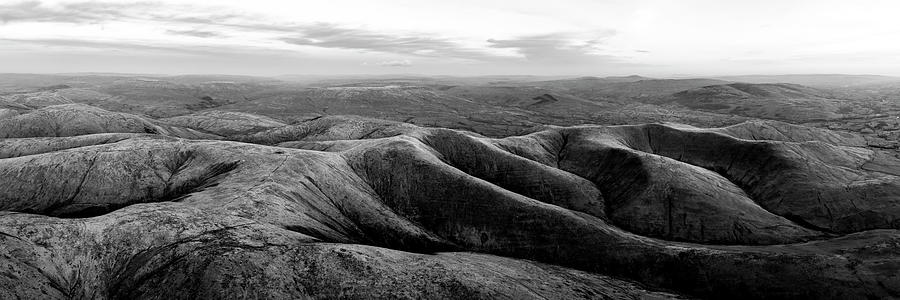 Howgill Fells Aerial Black and White Yorkshire Dales Cumbria 2 Photograph by Sonny Ryse