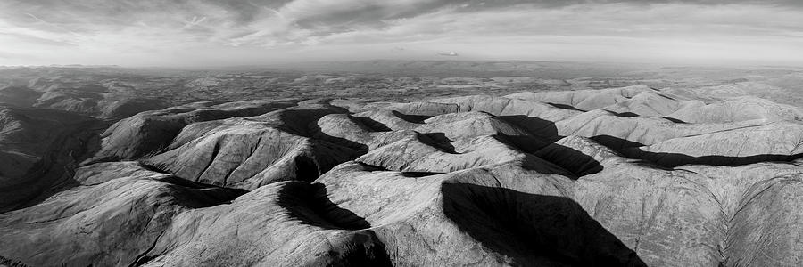 Howgill Fells Aerial Black and White Yorkshire Dales Cumbria Photograph by Sonny Ryse