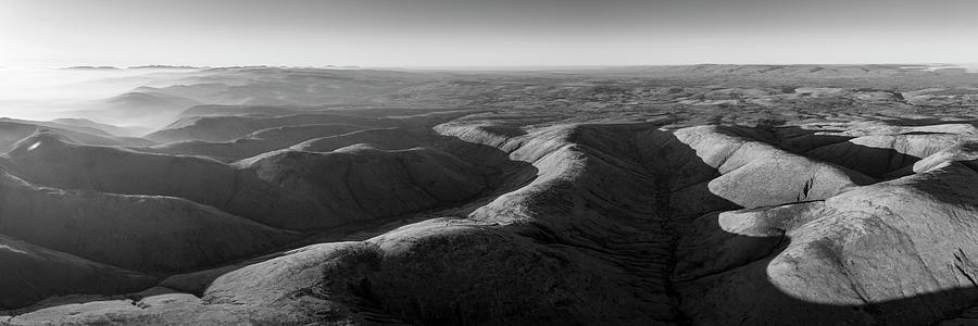 Howgill fells yorkshire dales aerial black and white Photograph by Sonny Ryse