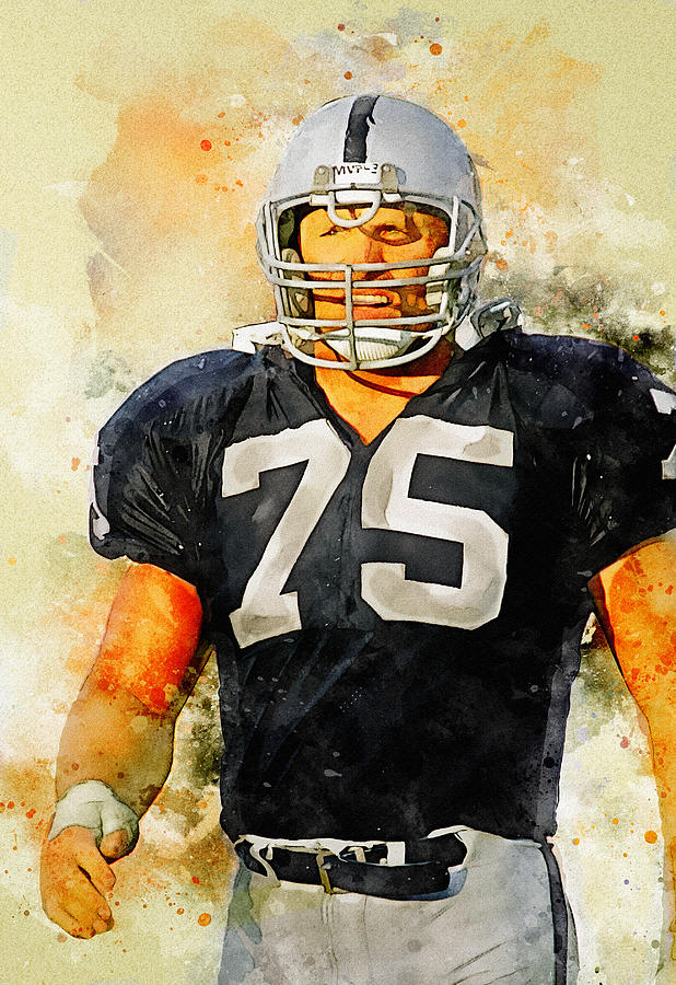 Howie Long Painting by John Farr