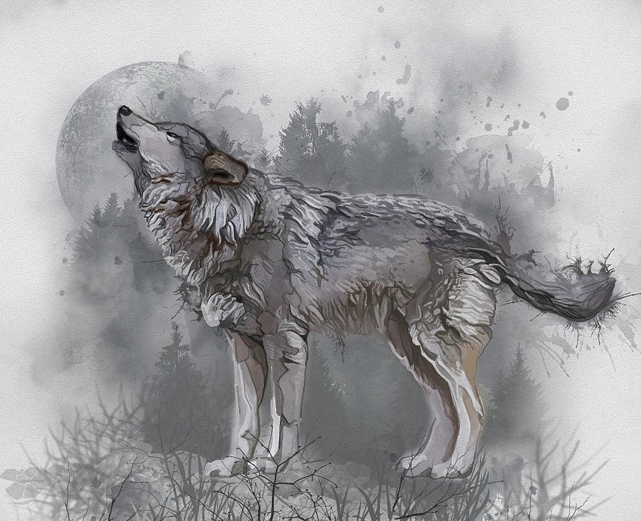 Howlin Wolf Vintage Digital Art