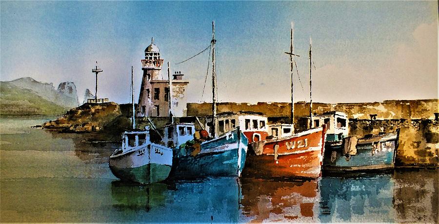Howth Harbour, Co. Dublin Painting by Val Byrne
