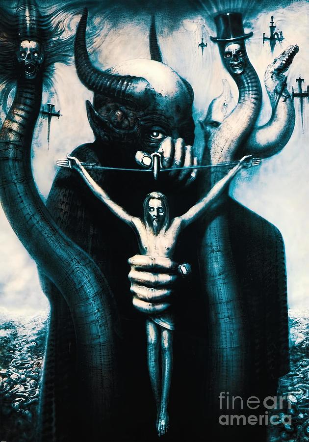 HR Giger Satan Steampunk Painting by Evans Fine Art America