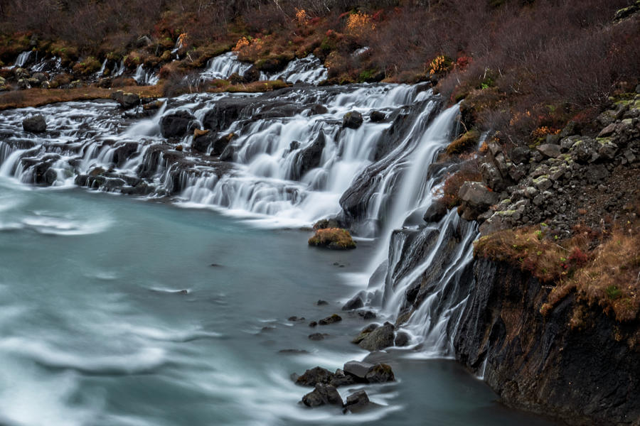 Hraunfossar Waterfalls Photograph by Catherine Reading