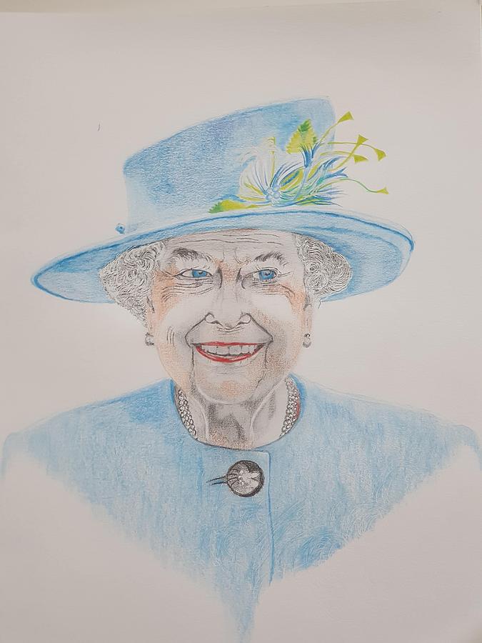 HRH Queen Elizabeth 11 Drawing by Joe Krarup - Fine Art America