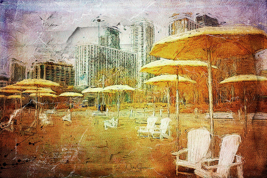 HTO Beach, Toronto Digital Art by Nicky Jameson