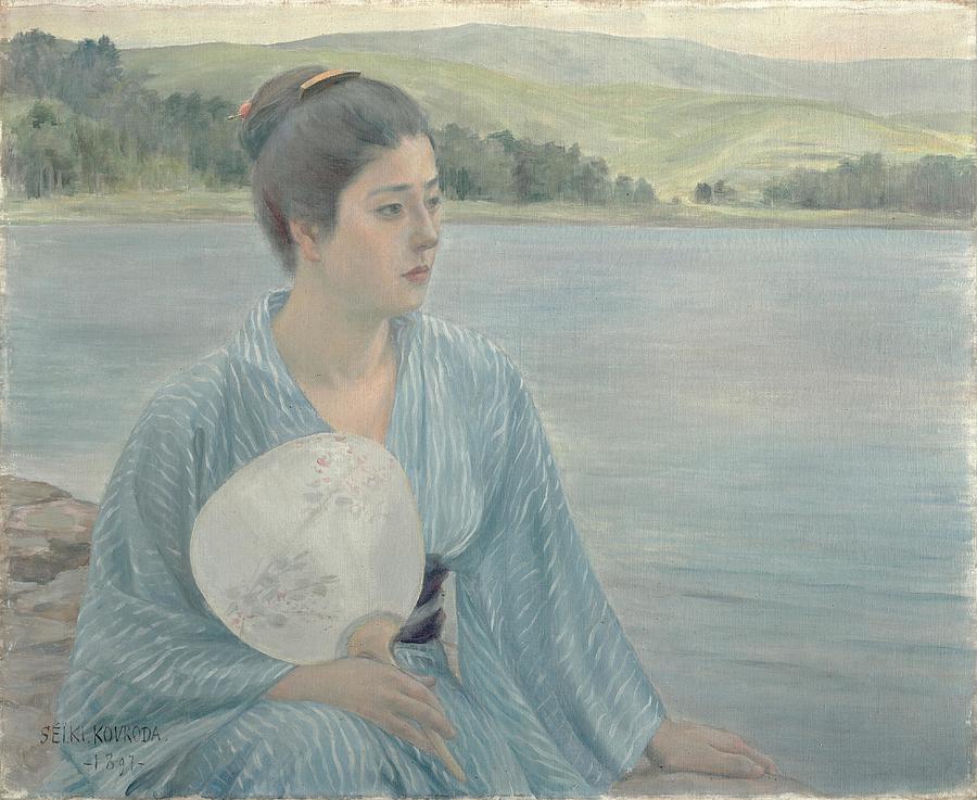 Kuroda Painting - Hu Pan   Lakeside  by Hei Tian Qing Hui Kuroda Seiki