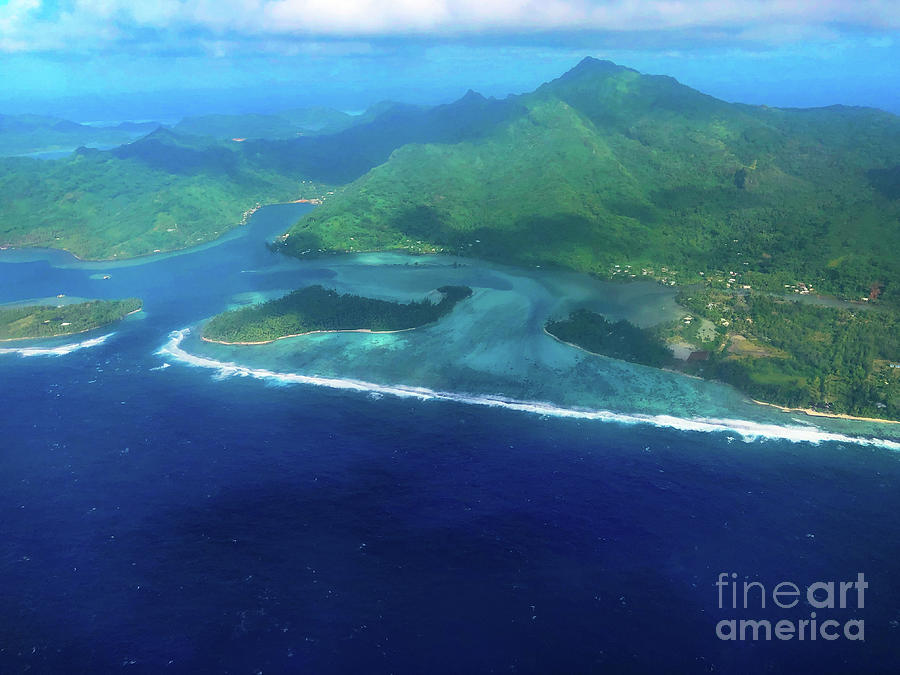 Huahine From The Air Photograph by Diane Macdonald