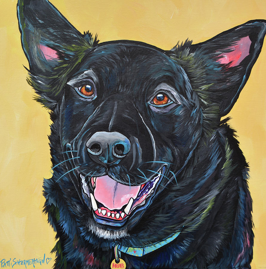 Hub the Australian Kelpie Painting by Patti Schermerhorn