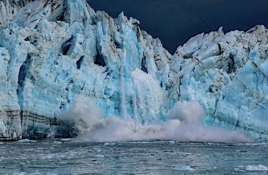 Hubbard Glacier Calving  Photograph by Marilyn MacCrakin