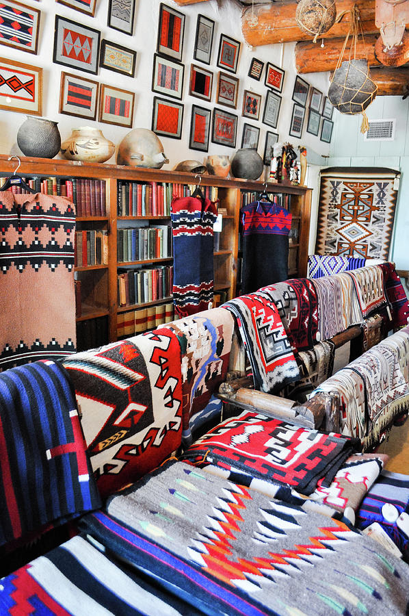 Hubbell Trading Post Navajo Rug Room Portrait Photograph by Kyle Hanson