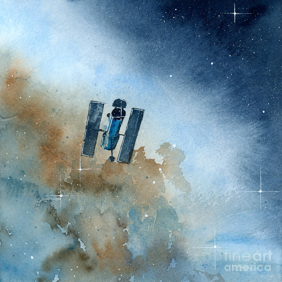 Space Painting - Hubble - 03 by Pierre Vuaillet