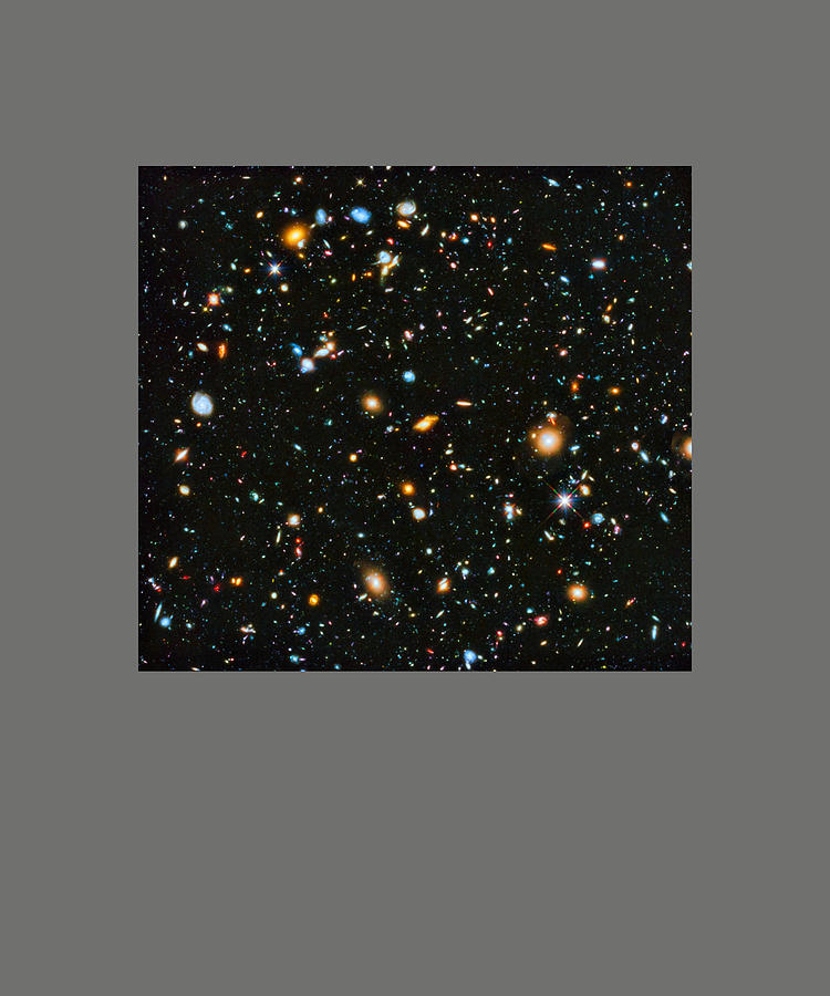 Hubble Extreme Deep Field UV Poster yellow girl Painting by Victoria