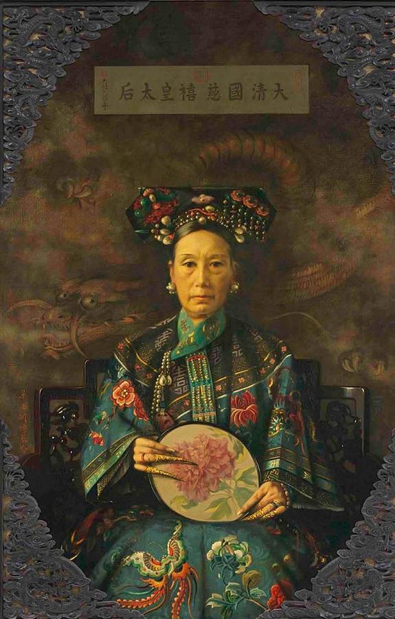 Hubert Vos - H I M, the Empress Dowager of China, Cixi Painting by Les Classics