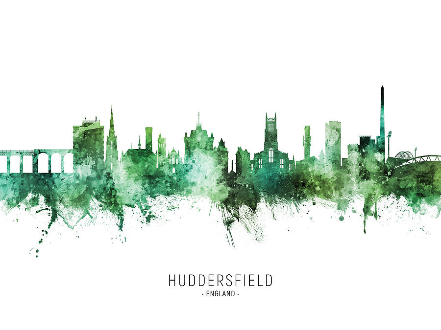 Huddersfield England Skyline #54 Digital Art by Michael Tompsett