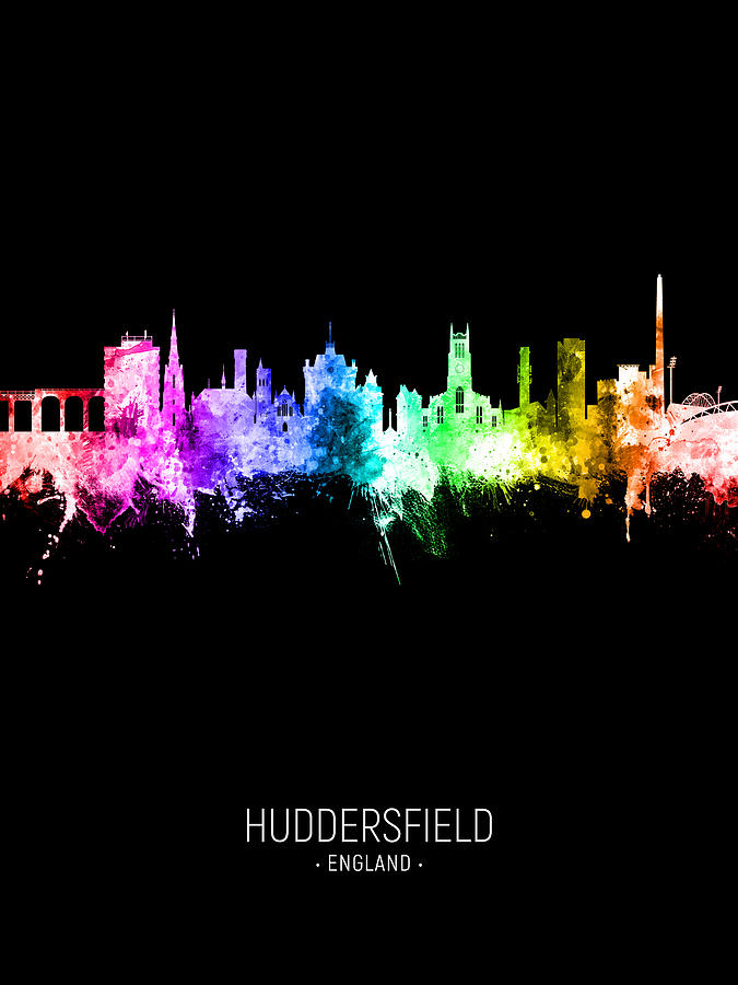 Huddersfield England Skyline #79 Digital Art by Michael Tompsett