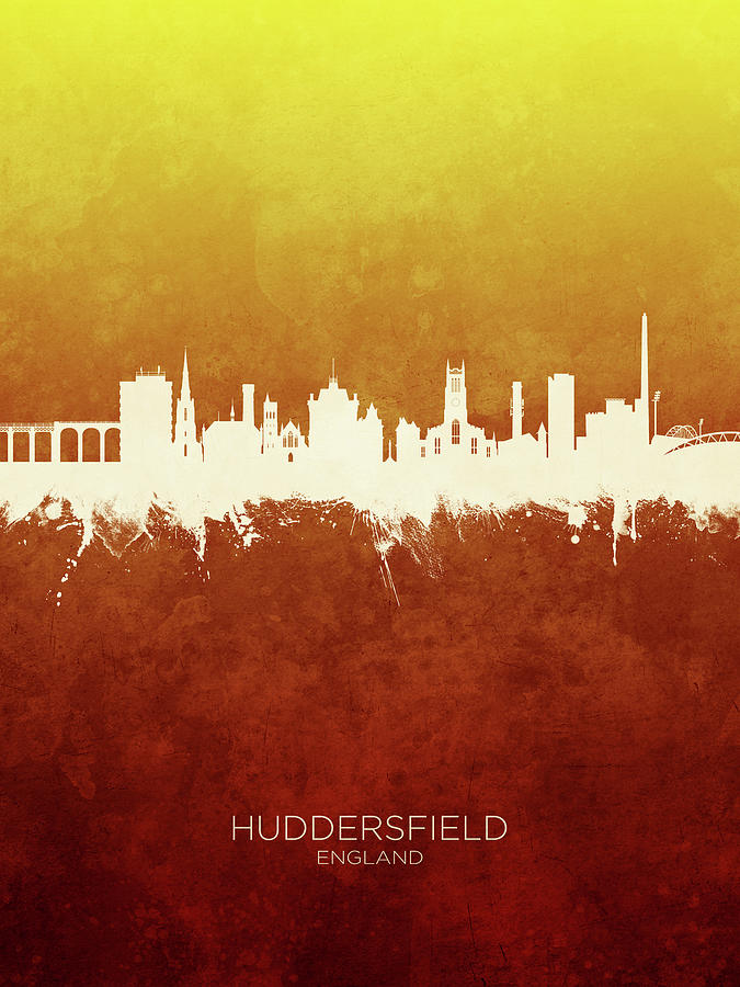 Huddersfield England Skyline #89 Digital Art by Michael Tompsett