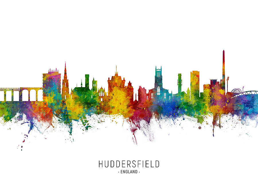 Huddersfield England Skyline Digital Art by Michael Tompsett