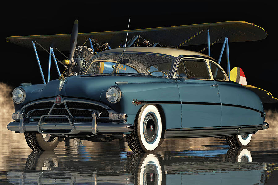 Hudson Hornet Coupe  A Classic Car From 1953 Digital Art by Jan Keteleer