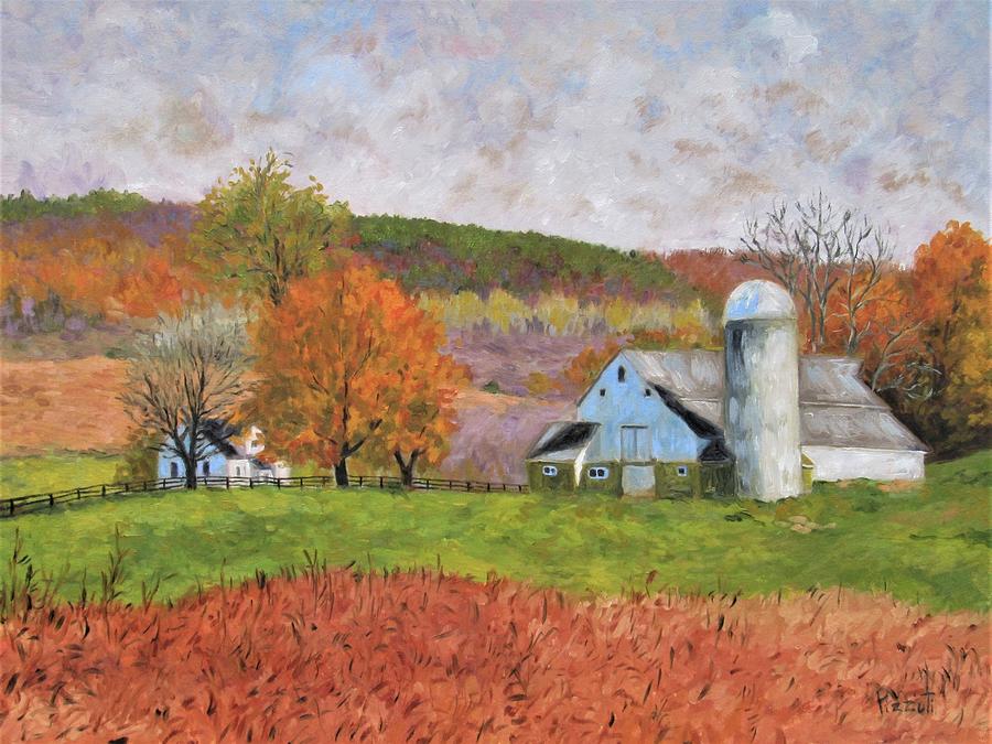 Hudson Valley Farm Painting by Joseph Pizzuti