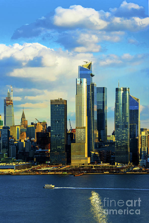 Ny Sundown Photograph - Hudson Yards And Hudson River Sundown by Regina Geoghan Ny Sundown Photograph - Hudson Yards And Hudson River Sundown by Regina Geoghan