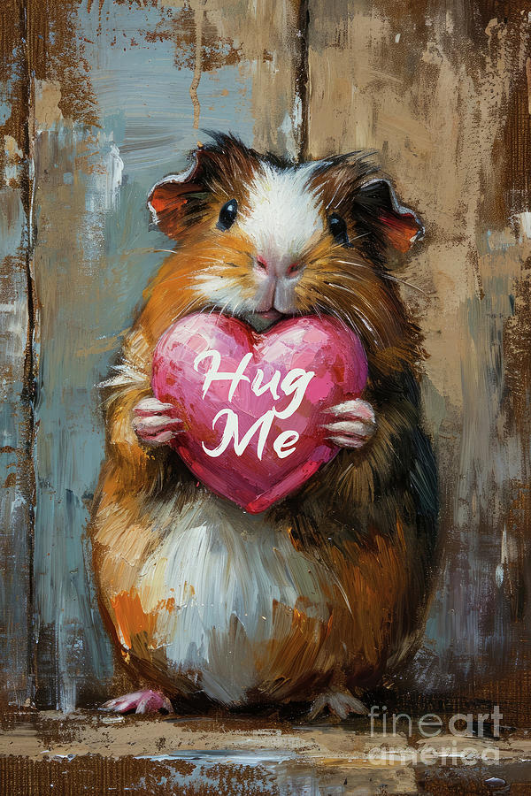 Valentines Day Painting - Hug Me by Tina LeCour