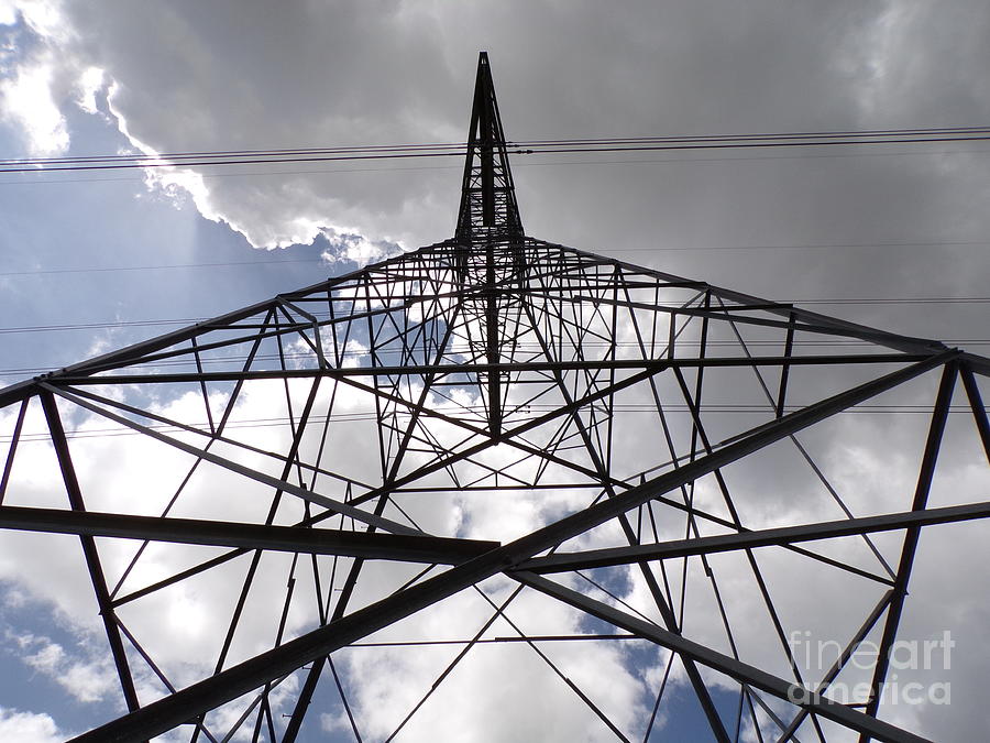 Huge Electrical Towers On Texas Farm Land-five Photograph by Joney Jackson