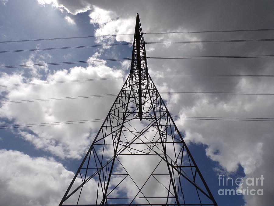 Huge Electrical Towers On Texas Farm Land-four Photograph by Joney ...