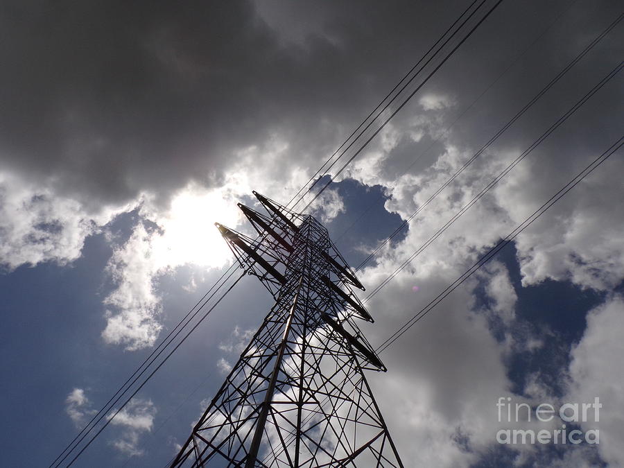 Huge Electrical Towers On Texas Farm Land-two Photograph by Joney ...