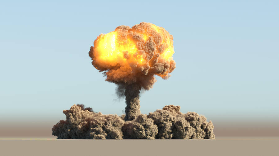 Huge nuclear explosion Photograph by Alexyz3d