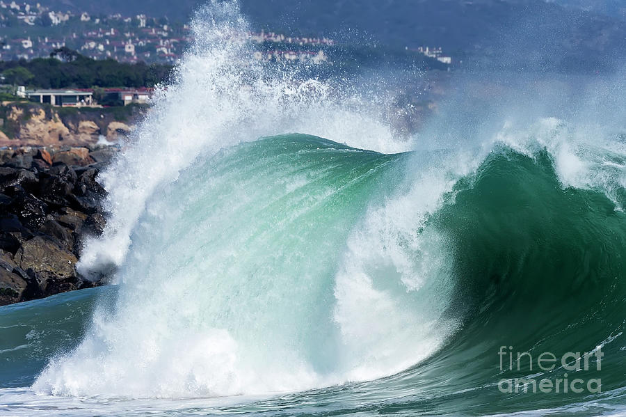 Huge Swells at The Wedge Photograph by Eddie Yerkish