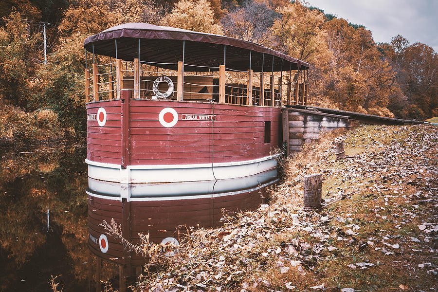 Hugh Moore Park Canal Boat Old Photo Photograph by Jason Fink