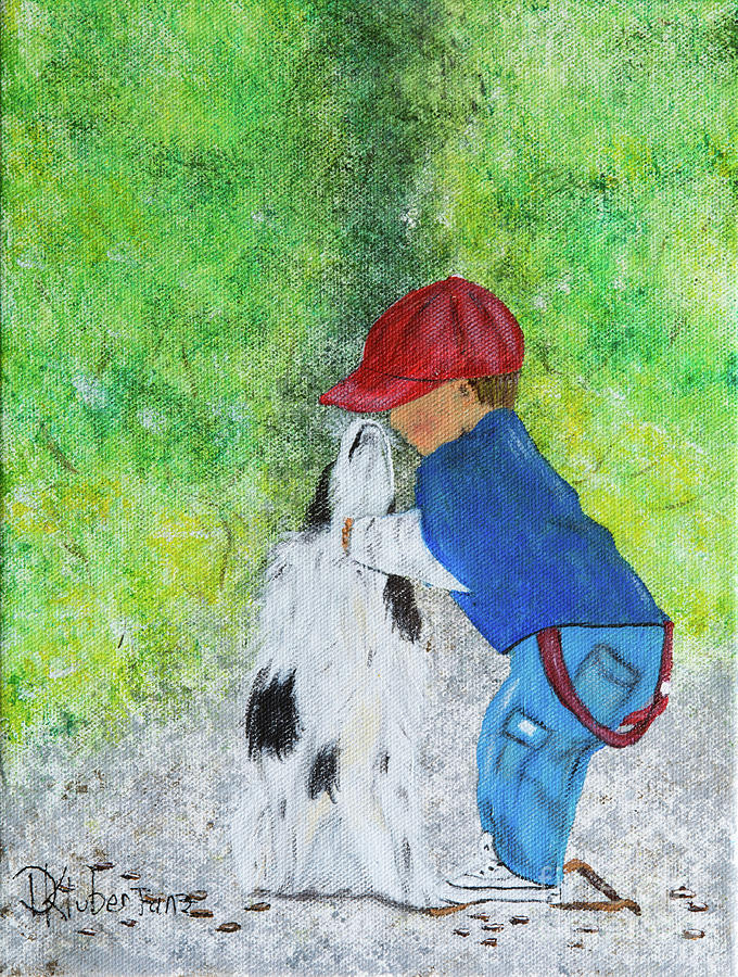 Hugs for a Friend Painting by Deborah Klubertanz