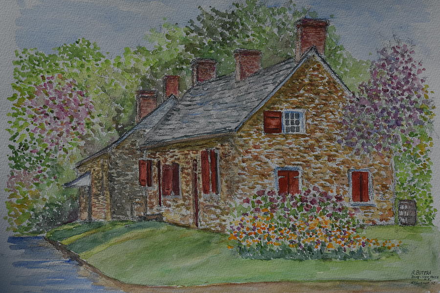 Architecture Painting - Huguenot Stone House  by Anthony Butera