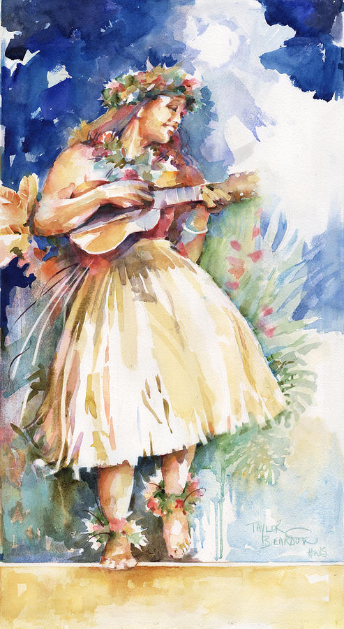 Flower Painting - Hula Auana by Penny Taylor-Beardow