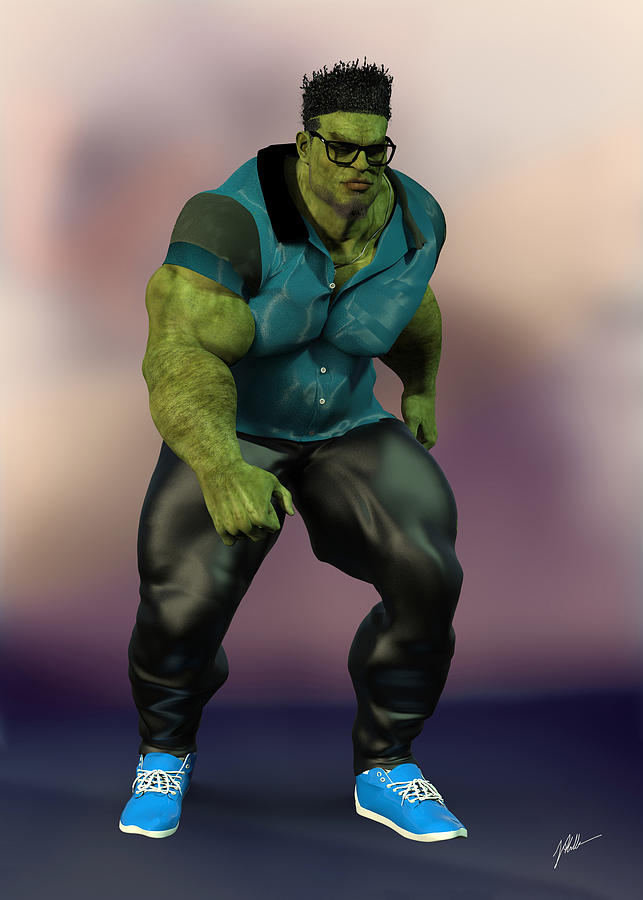 Hulk, Hipster, Number 101 Digital Art