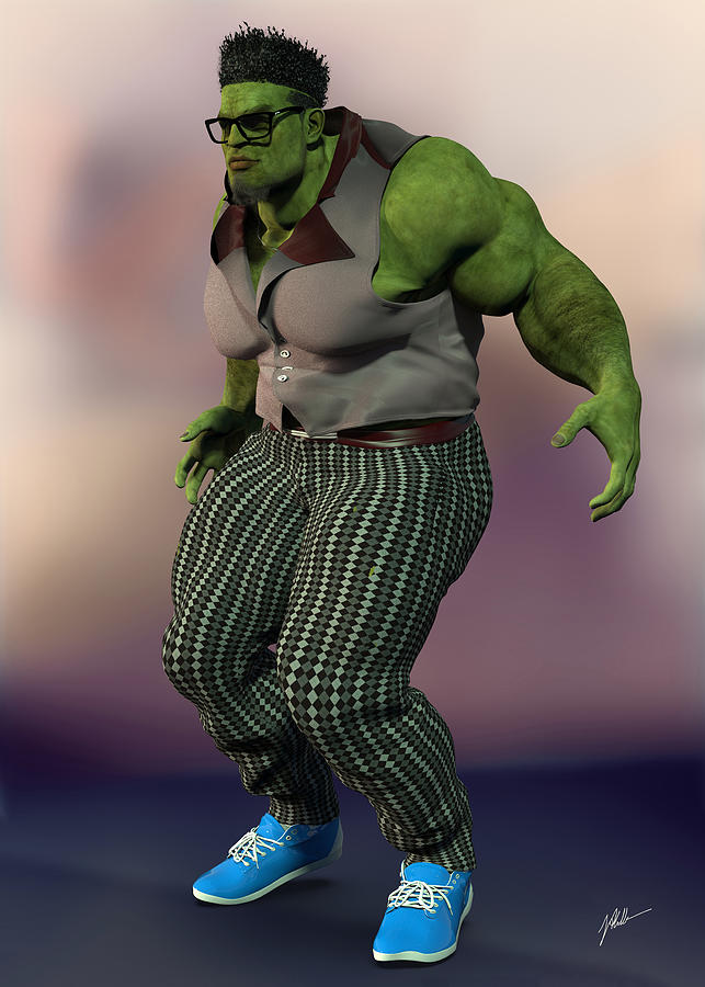 Hulk, Hipster, Number 116 Digital Art