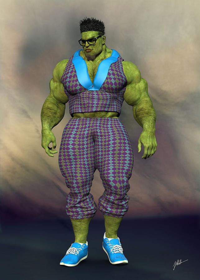 Hulk, Hipster, Number Seventy-one Digital Art