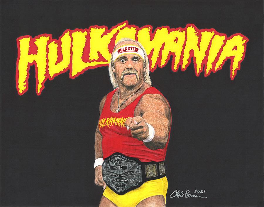 Hulk Hogan Drawing by Chris Brown