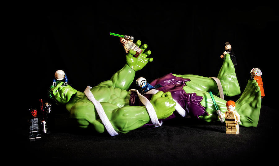Star Wars Photograph - Hulk meets Star Wars 2 by Marla Johnson