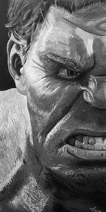 Hulk Noir Painting by Michael McKenzie