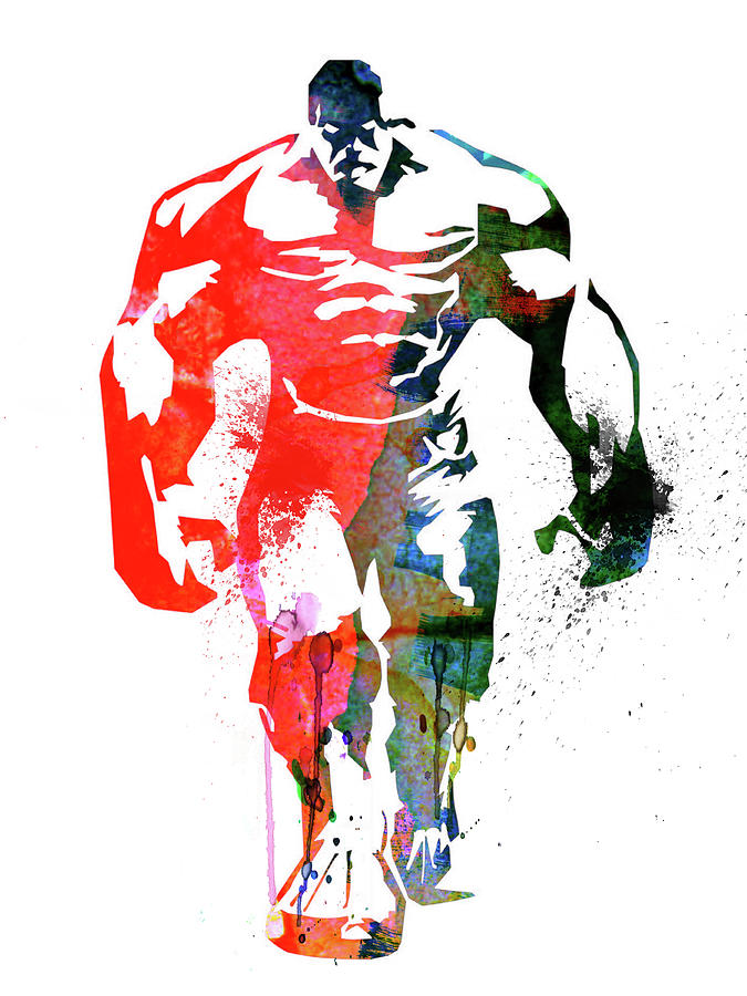 Hulk Digital Art - Hulk Watercolor I by Naxart Studio