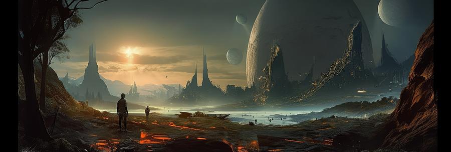 Human City On An Alien Planet Digital Art By Mike Tedeschi - Pixels