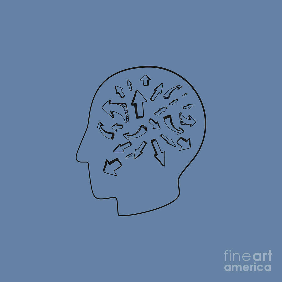 Human Head Mental Health Digital Art