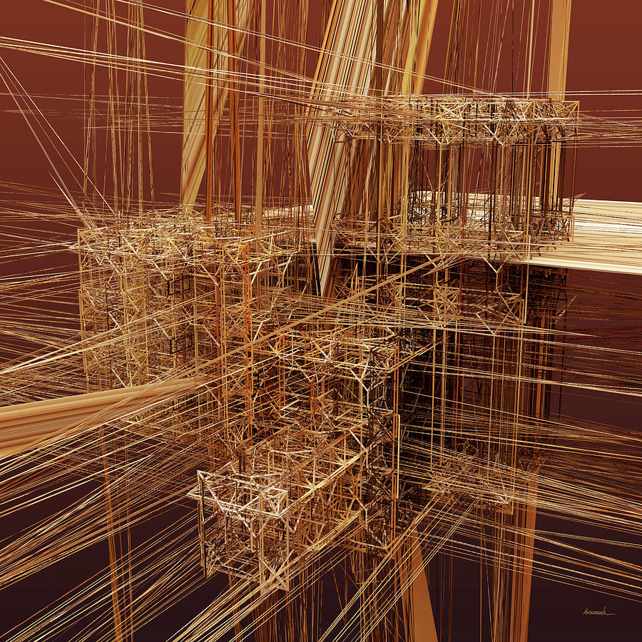 Abstract Digital Art - Human Nests NH02 by Rogerio Porciuncula