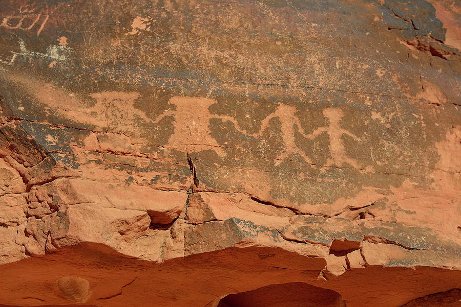 Human petroglyphs in Valley of Fire State Park, Nevada, USA Photograph by Kevin Oke