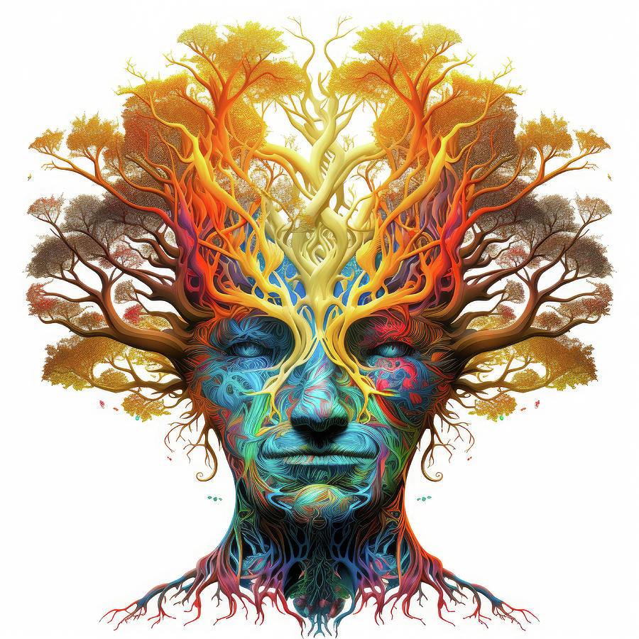 Human Tree Head 01 Digital Art by Matthias Hauser