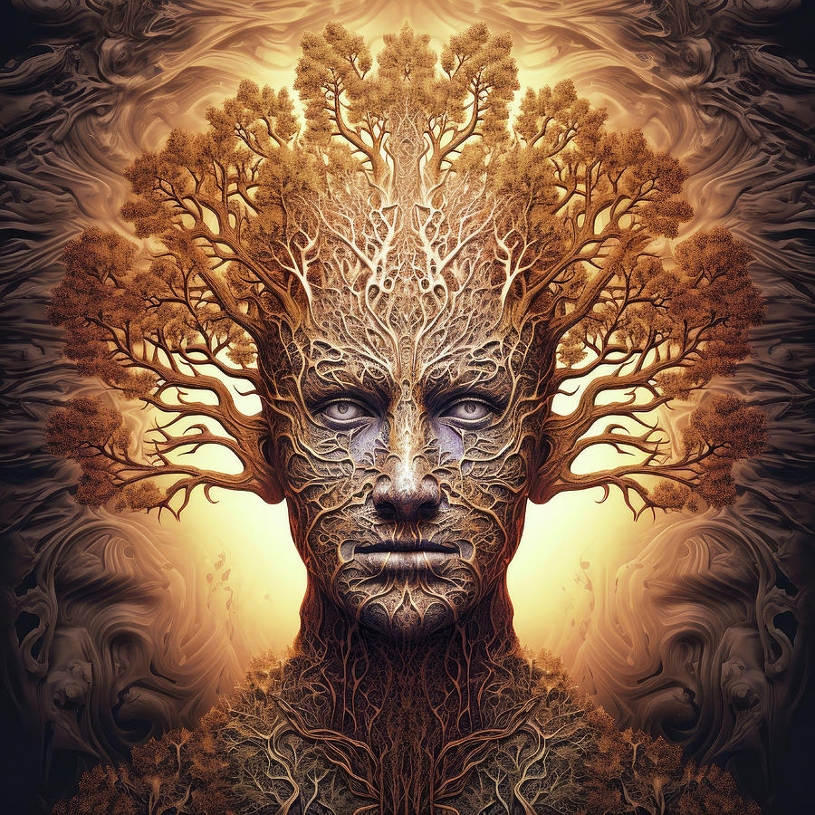 Human Tree Head 03 Digital Art by Matthias Hauser